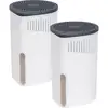 Image de Lot De 2 Déshumidificateurs Design Drop Rechargeables 1kg Wenko Absorbeur Humidité Intérieurs, Caravane, Anti Moississure Jusqu'à 3 Mois, Idéal Jusqu'à 80m², D15x23cm Chaque,blanc
