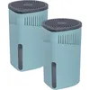 Image de Lot De 2 Déshumidificateurs Design Drop Rechargeables 1kg Wenko Absorbeur Humidité Intérieurs, Caravane, Anti Moisissure Jusqu'à 3 Mois, Idéal Jusqu'à 80m², D15x23cm Chaque, Turquoise