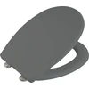 Image de WENKO SIÈGE WC VORNO Abaissement automatique Couvercle WC Lunettes gris Duroplast