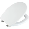 Image de WENKO SIÈGE WC VORNO Abaissement automatique Couvercle WC Lunettes blanc Duroplast