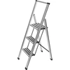 Image de WENKO Escabeau escamotable Marchepied Budget Antidérapant 3 marches Aluminium Design