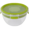 Image de Emsa Clip&ampgo Saladbox - Récipient Hermétique En Plastique 0,6 L, Saladier 1 L Saladier Rond Avec Compartiment Pour Sauces Et Autres Plats, Sans Bpa, Facile À Transporter