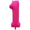 Image de Ballon Neon Rose : Chiffre 1