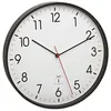Image de Tfa Dostmann 60.3537.01 Horloge Murale Analogique Avec Cadre Métallique, 305 X 47 Mm, Plastique, Noir, Avec Cadre Métallique, Plastique, Noir
