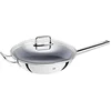 Image de ZWILLING Wok, Couvercle en Verre, Grille Amovible Inclus, Ø 32 cm, Acier Inoxydable, Compatible Induction, Manche Long, série Plus en occasion ou reconditionné