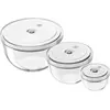 Image de Lot de 6 bocaux sous vide Fresh&Save de Zwilling, verre transparent/blanc