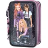 Image de Depesche trousse à crayons 3 compartiments TOPModel REBEL KITTY