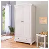 Image de Inter Link - Armoire 2 Portes Et 2 Tiroirs En Pin Massif Blanc