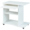 Image de Table d'ordinateur gauche 'Pepe' 80 cm avec clavier coulissant en Kfb In White