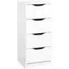 Image de Interlink Commode classique 4 tiroirs, couleur : blanc, 40 x 40 x 92cm