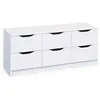Image de Link's - Commode À Six Tiroirs, Coloris Blanc,50 X 40 X 120 Cm