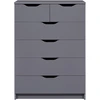 Image de Silenzia commode 2 petit, 4 grand tiroirs gris.