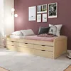 Image de Inter Link - Lit Gigogne 90x200 Cm En Pin Massif Naturel - Chambery