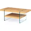 Image de Inter Link Table basse Benina verre imitation chêne sauvage