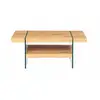 Image de Inter Link - Table Basse 110x60x45,5 Cm Avec Décor Chêne Et Verre