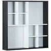Image de Bibliothèque Murale Inter Link En Stratifié Noir/blanc Dim.70x13x70 Cm