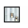 Image de Inter Link - Etagère Murale 7 Niches 66,5x13,7x66,5 Cm Noir Et Blanc