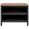 Image de Helina buffet îlot de cuisine, 2 tablettes noir,chêneReproduction.
