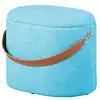 Image de M&s - Pouf Avec Rangement 42x30x36 Cm En Tissu Bleu Turquoise - Dilia