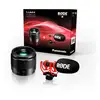 Image de Kit accessoires pour Lumix Micro 4 3 Objectif à focale fixe Lumix 25 mm F1.7 + Micro Vidéomicro 2 Noir et Rouge - Neuf