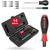 Image de Jeu De Tournevis Dynamométriques Torquevario®-s 0,8-5,0 Nm Torx®, Torx Plus® 14 Pcs À Couple Limité À Réglage Variable Y Compris Un Coffret (34614) - Wiha