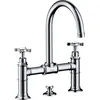 Image de hansgrohe AXOR Montreux mitigeur lavabo 2 poignées 220, vidage escamotable, 16510000