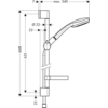 Image de HansGrohe Garniture de douche set Croma 100 Multi/Unica'C 650mm chrome avec porte-savon Cassetta 27775000