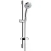 Image de Hansgrohe - Croma 100 - Set Douchette Multi 3 Jets / Barre Murale Unica's 0,65 M, Chrome 27775000
