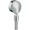 Image de Raccord mural hansgrohe FixFit E, avec clapet anti-retour et articulation à rotule, chromé, 1 pièce.