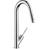 Image de Hansgrohe Allegra Starck Mitigeur d'évier Axor Starck Chrome avec douchette extractible