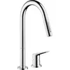 Image de Hansgrohe Axor Citterio M Mitigeur d'évier 2 trous chromé avec douchette extractible