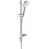 Image de Hansgrohe - Set De Douche 120 3jet Ecosmart 9 L/min Avec Barre Unica's Puro 65 Cm Et Porte-savon Blanc/chromé Raindance Select E