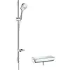 Image de Hansgrohe - Ensemble Douche Raindance Select E 120 3 Jets + Mitigeur Thermostatique Ecostat Select + Barre 90 Cm
