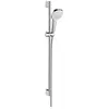 Image de hansgrohe Croma Select E Ensemble de douche Vario EcoSmart avec barre de douche 90 cm, blanc/chrome, 26593400