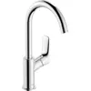Image de Mitigeur lavabo hansgrohe Logis EH 210 avec bec pivotant sans garniture d'écoulement, chrome, 1 pièce.