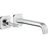 Image de Robinet mitige pour lavabo encastré AXOR Citterio E, pour montage mural, avec douchette, bec de 221 mm et rosaces, finition chrome