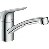 Image de Mitigeur d'évier hansgrohe Logis Bec pivotant sans pression chrome, 1 pièce.