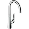 Image de robinet de cuisine monocommande Hansgrohe Talis M51, modèle 260, pour faible pression/chauffe-eau ouverts, 1 jet, finition chrome