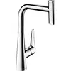 Image de Robinet de cuisine monocommande Hansgrohe Talis Select M51, hauteur 300 mm, douchette extractible, 1 jet, finition chrome