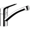 Image de Robinet de cuisine Hansgrohe, finition chromée, design moderne