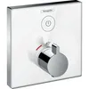 Image de Facade En Verre Pour Mitigeur Thermostatique Encastré Showerselect Glass Avec Robinet D'Arrêt Blanc/chromé - Hansgrohe