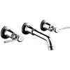 Image de Robinet de lavabo encastré AXOR Montreux, 3 trous, pour montage mural, avec bec de 165 à 225 mm et leviers, finition chrome