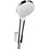 Image de ensemble porte-douche Crometta 1 jet EcoSmart avec flexible de douche 160 cm, blanc/chrome, 26569400