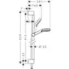 Image de HG Brausestangenset Crometta Vario Stange 90cm Eco 9 l/min weiß/verchromt