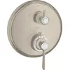 Image de AXOR Montreux : robinet thermostatique encastré avec levier, mélangeur et vanne de dérivation, finition nickel brossé