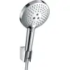 Image de Ensemble de support de pommeau de douche hansgrohe Raindance Select S, 120 cm, 3 jets, avec flexible de douche de 125 cm, finition chrome