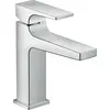 Image de robinet de régulation à col de cygne Hansgrohe Metropol 100, avec levier, pour eau froide ou eau pré-mélangée, sans bonde, finition chrome