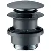 Image de Hansgrohe - Bonde Lavabo Push-open Noir Chromé Brossé