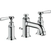 Image de Robinet de lavabo AXOR Montreux, 3 trous, modèle 30, avec leviers et système de vidange à tirette, finition chrome