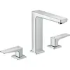 Image de hansgrohe Metropol Mélangeur lavabo 3 trous 160, poignées à levier, vidage par pression, saillie 152mm, 32515000